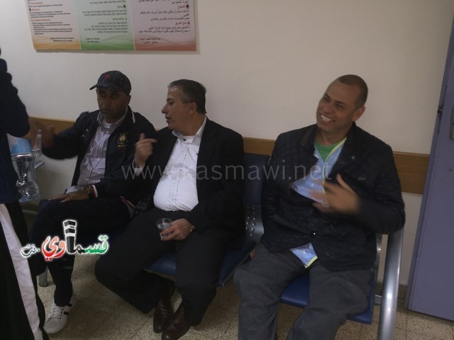 الرئيس عادل بدير ونوابه  في مُعايدة مرضية للسيد نكسون فريج والعديد من مرضى كفرقاسم في مستشفى هشارون